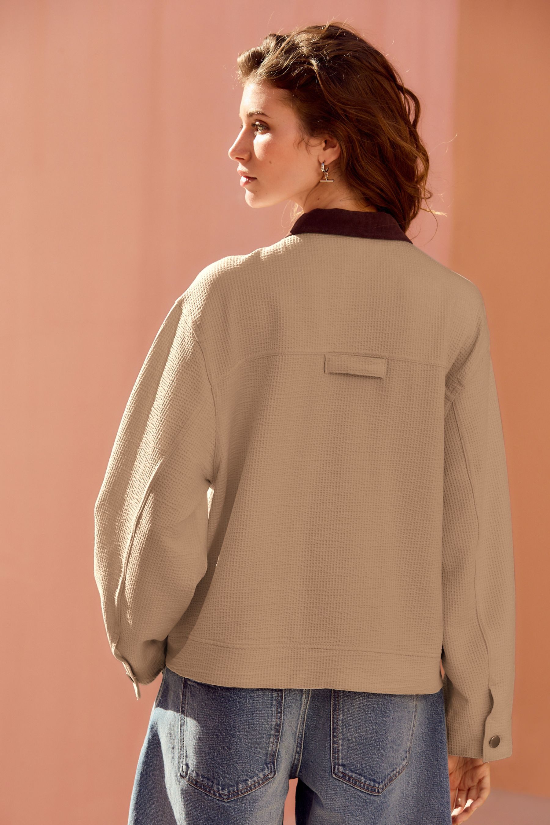 Next Hemdjacke Leichte, geknöpfte Seersucker-Jacke (1-St) günstig online kaufen
