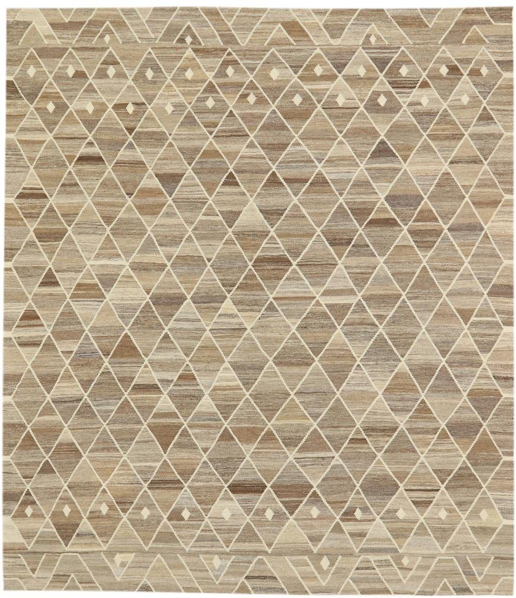 Orientteppich Kelim Berber Design 261x295 Handgewebter Moderner Orientteppich, Nain Trading, rechteckig, Höhe: 3 mm | Kurzflor-Teppiche