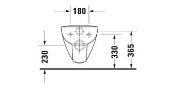 Duravit Bidet Wand-WC D-CODE RIMLESS tief, 355x540mm HygieneGlaze weiß