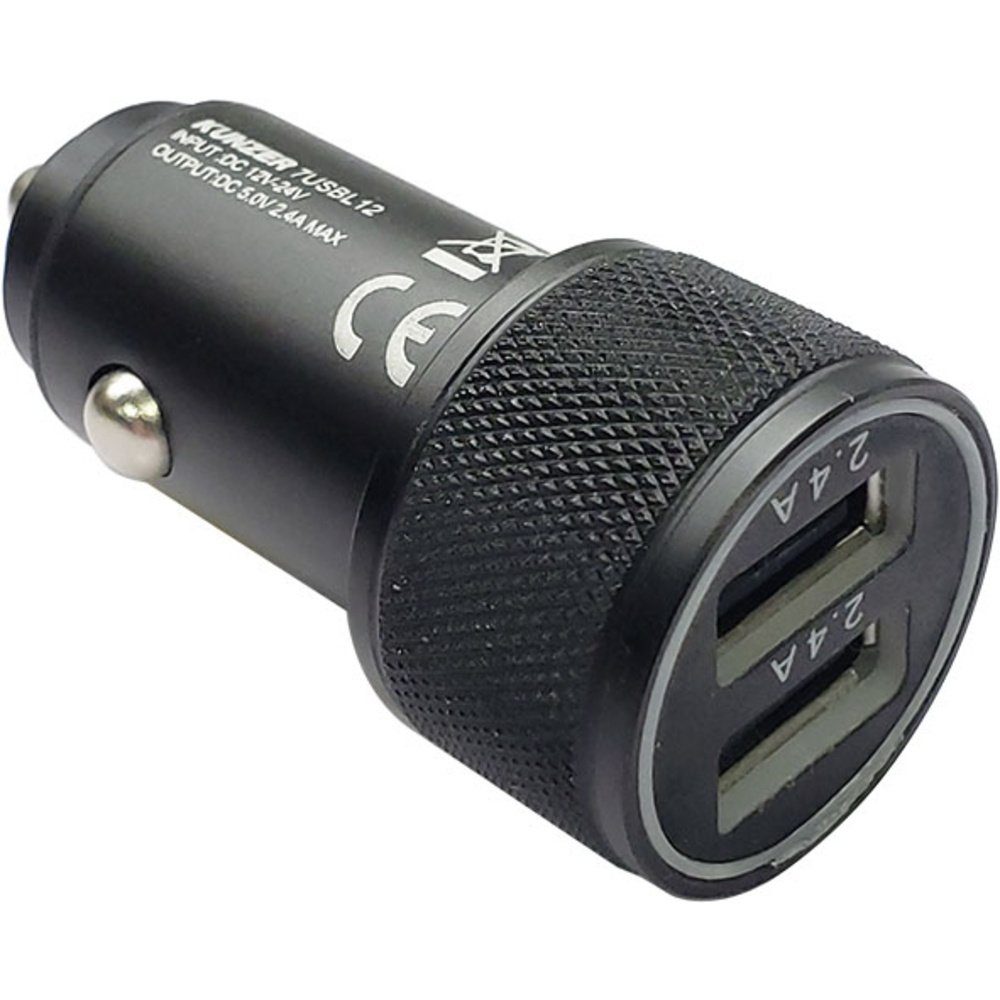 Kunzer 12V Belastbarkeit max.=4.8 A USB-Autoladeadapter Kunzer Kfz-Relais 12 Strom V