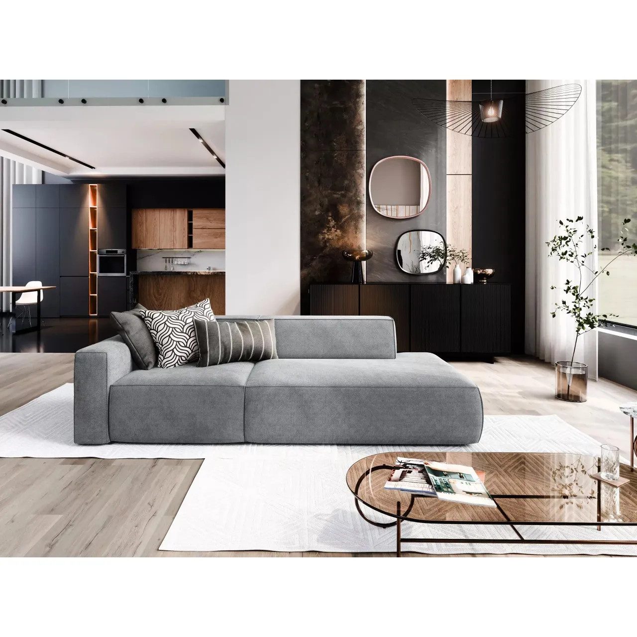 Muffo Ecksofa DREAM SET 1, Modernes Design, keine Schlaffunktion, Modularer Aufbau, HR-Schaum