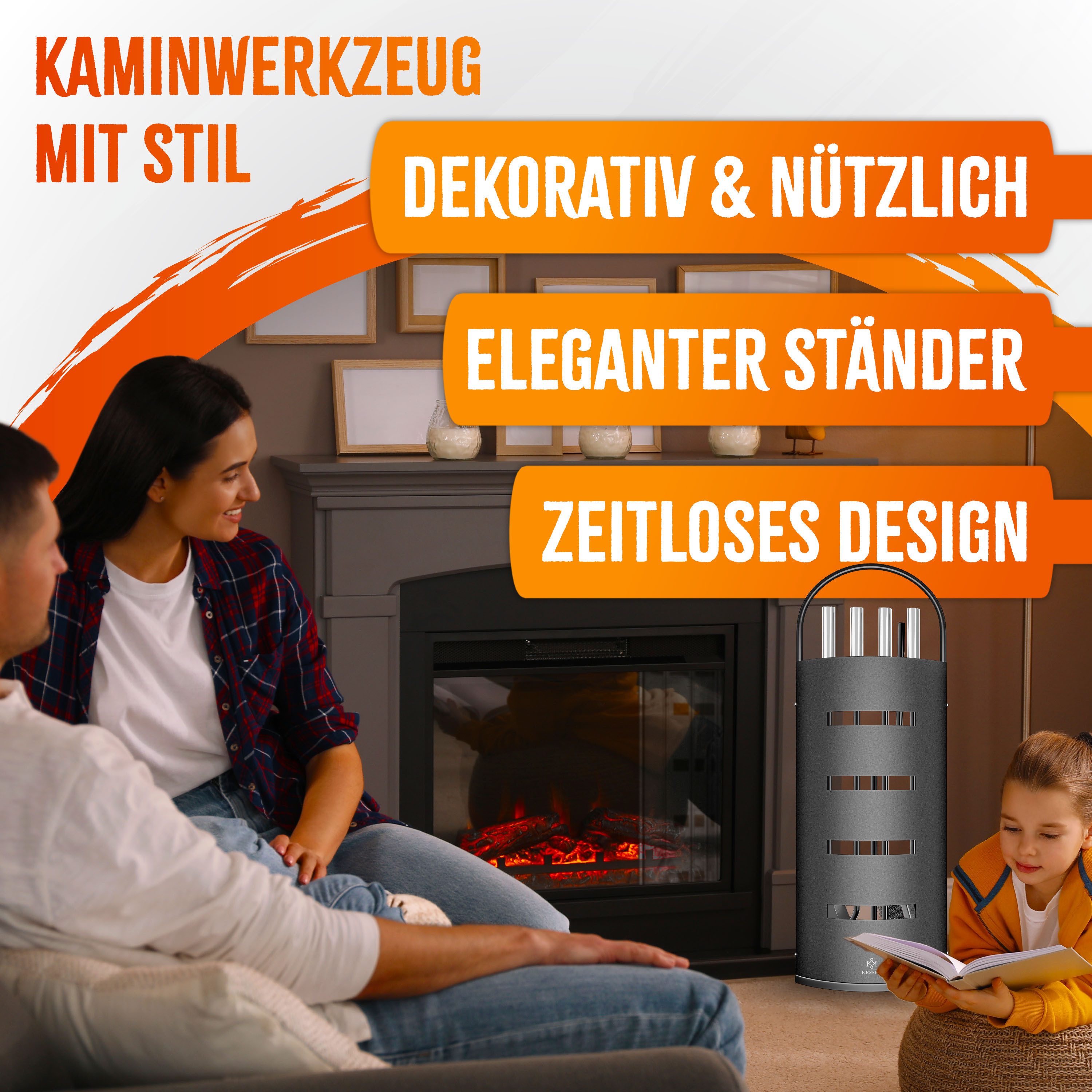 KESSER Kamingarnitur Kaminzubehör Kaminbesteck-Set 5-teilig, (Reinigungs-Se günstig online kaufen
