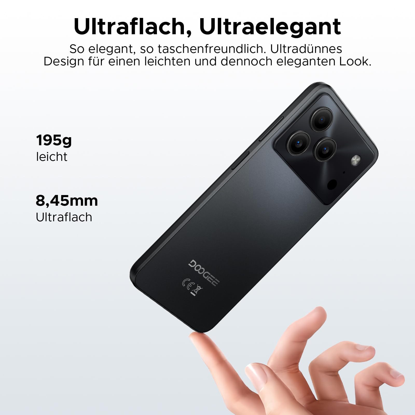 DOOGEE NOTE56 12GB RAM+64GB ROM/TF 2TB, Android 16 Smartphone (16,66 cm/6.56 Zoll, 64 GB Speicherplatz, 8 MP Kamera, 6,56 Zoll HD+ Display, 6150mAh, 4G Dual SIM, Face ID, GPS, OTG)