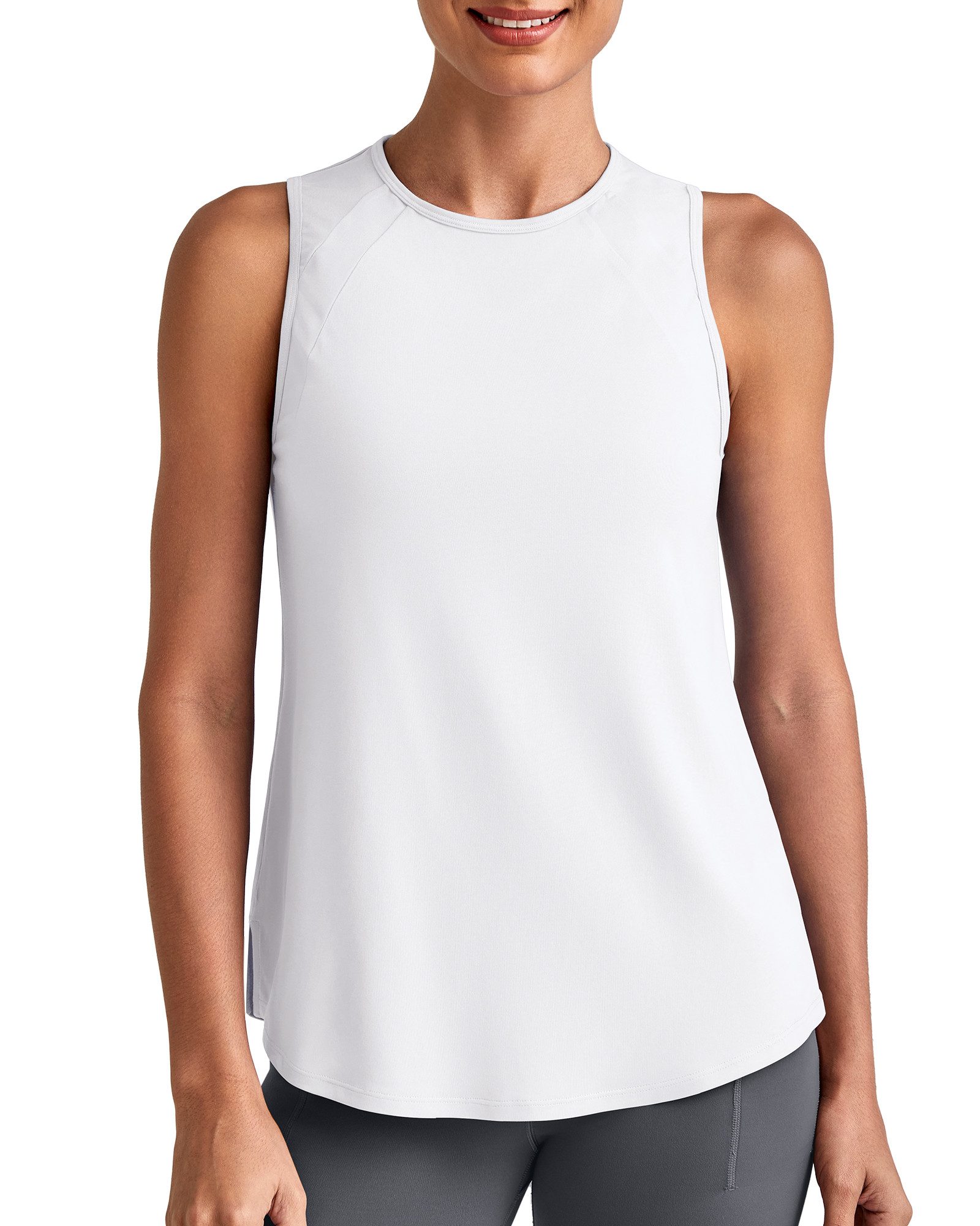 G4Free Tanktop Damen hoher Halsausschnitt, sportliche lange Tanks, ärmellos Sommer-Lauf- und Fitnessstudio-Shirts – Bild 2 von 5