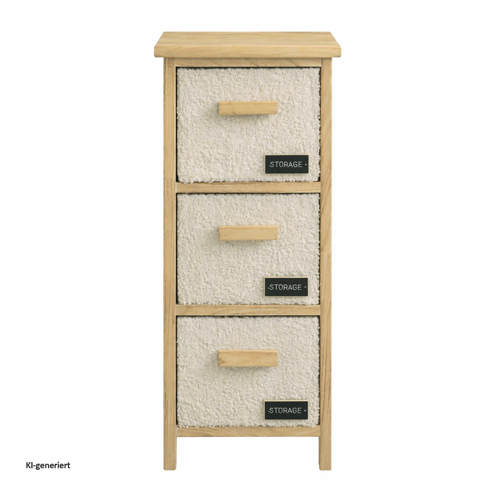 HTI-Living Kommode Kommode Melia schmal mit 3 Plüsch-Schubladen (Stück, 1 St., 1 Kommode)
