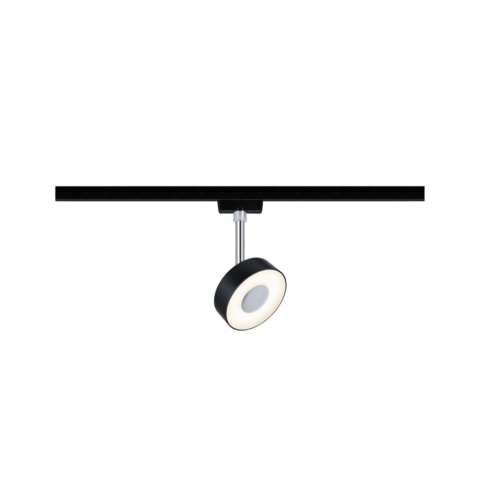 Paulmann Огни трековой системы URail Schienenspot Circle 152lm 5W 2700K 230V Schwarz matt, (1-tlg), dimmbar, Einzelspot
