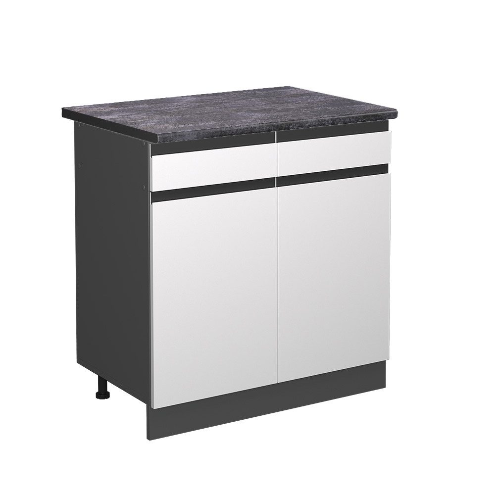 Vicco Unterschrank R-Line, Weiß/Anthrazit, 80 cm, günstig online kaufen