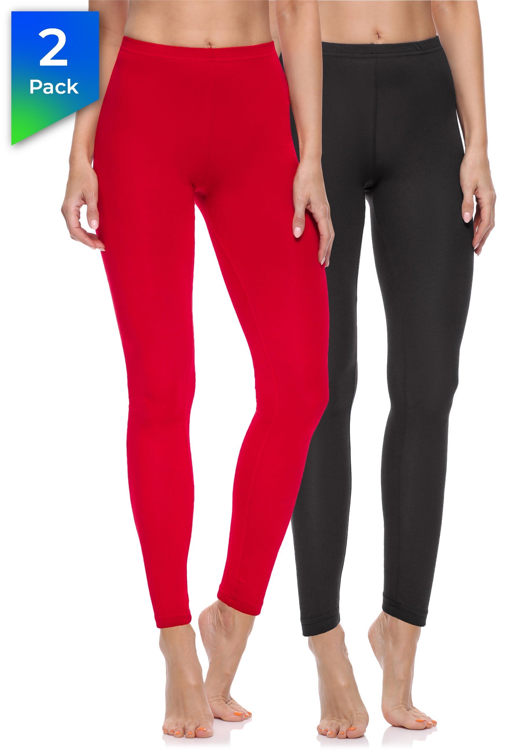 Merry Style Leggings Damen Hosen aus Baumwolle MS10-198 (2-tlg) elastischer günstig online kaufen