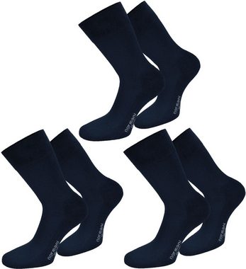 normani Diabetikersocken 6 Paar Komfortsocken mit Softrand und Frotteesohle (6 Paar) ohne einschneidendes Bündchen