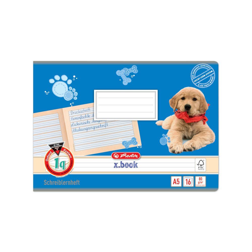 Schulheft 5 Herlitz Schreibhefte / A5 quer / 1. Schuljahr / 16 Blatt / Lineatur