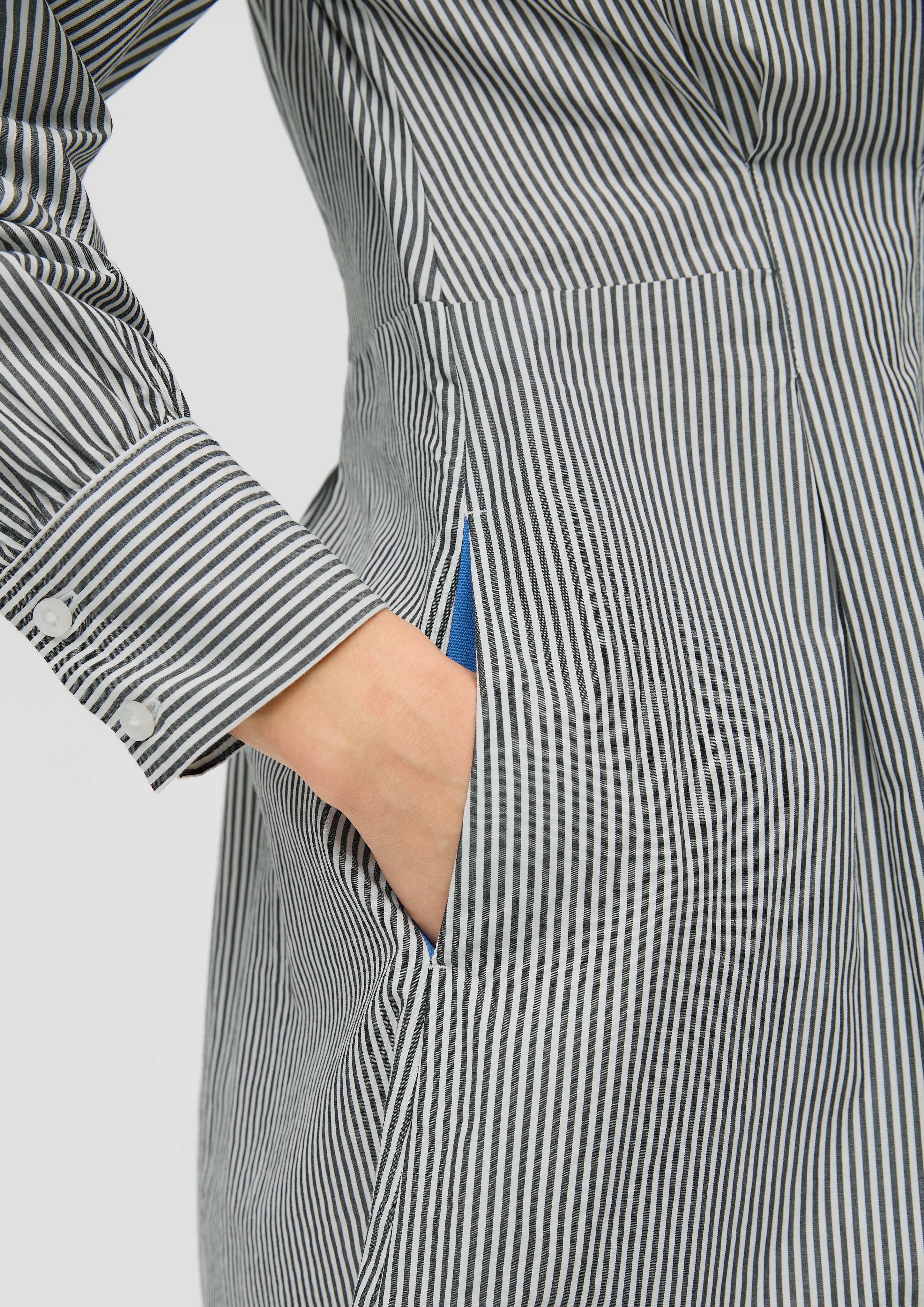 s.Oliver Minikleid Gestreiftes Hemdblusenkleid aus Popeline günstig online kaufen