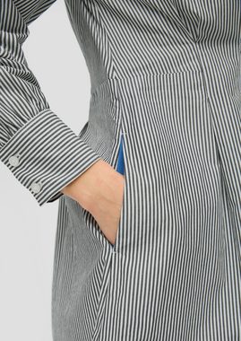s.Oliver Minikleid Gestreiftes Hemdblusenkleid aus Popeline