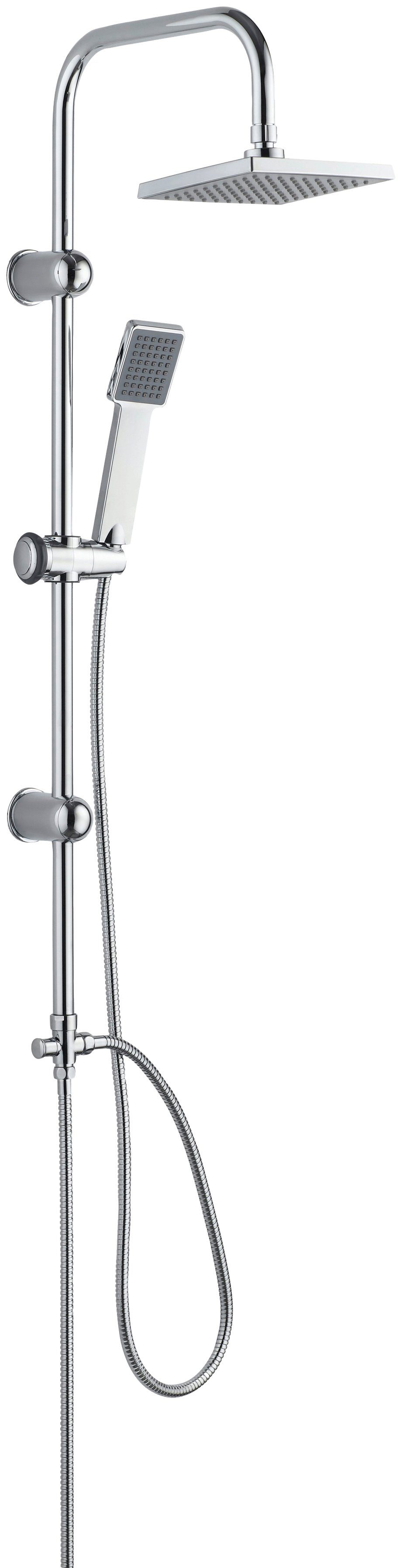 Eisl Duschsystem EASY ENERGIE, Höhe 103,3 cm, Regendusche ohne Armatur, Duschsystem mit Kopfbrause und Handbrause