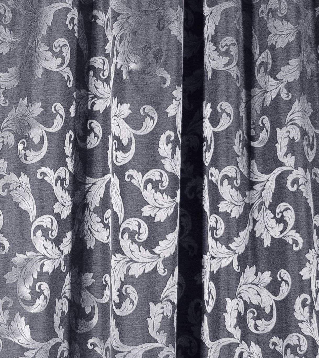 Clever-Kauf-24 Gardine Schlaufenschal Lyon Barock silber 140 cm x 245 cm, b günstig online kaufen