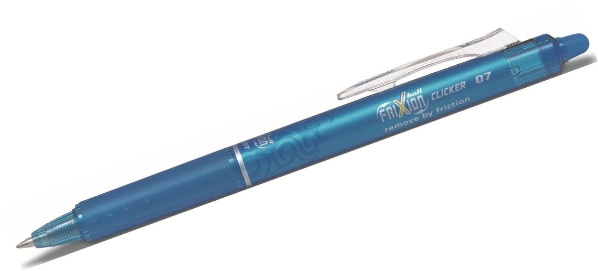 Pilot Pen Tintenfeinschreiber Tintenroller Frixion Ball Clicker 07 hellblau