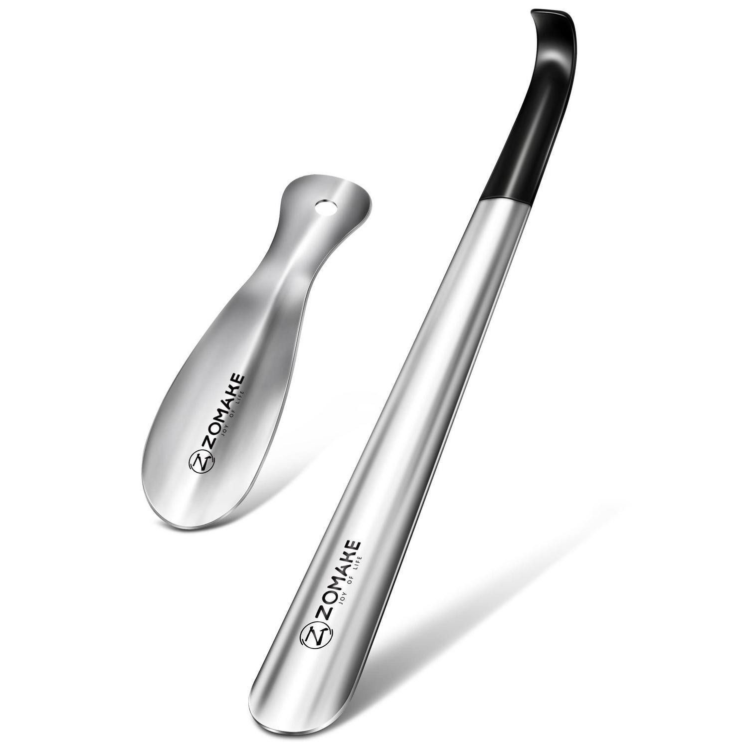 LuxusKollektion Schuhlöffel Schuhlöffel-Set Edelstahl 2er Lang 42cm Klein 19cm