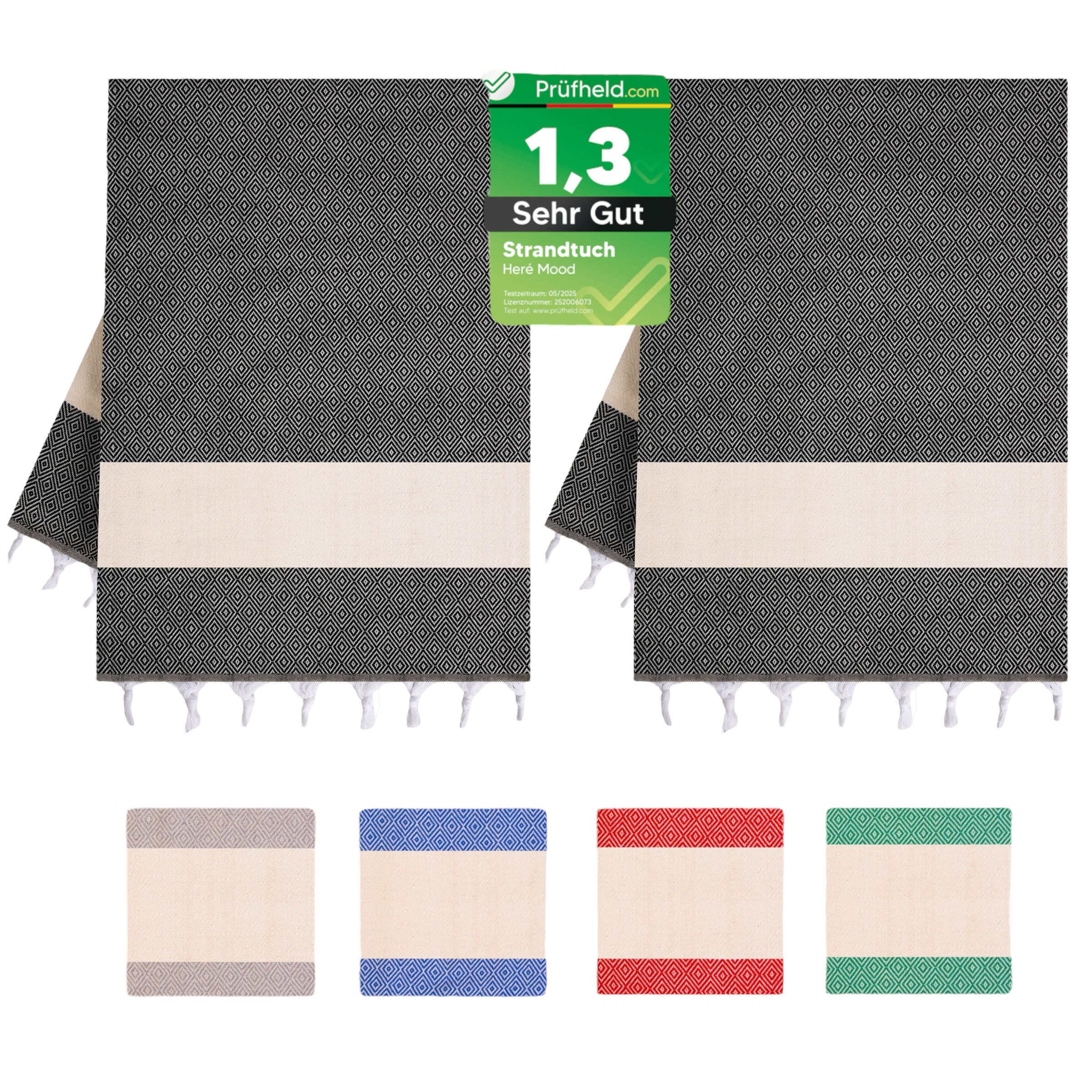 herémood Saunatuch XXL Hamamtuch 100x180 cm – Leichtes Saunatuch aus 100% B günstig online kaufen