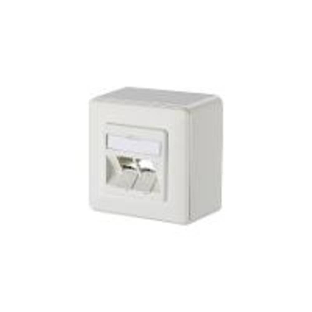 Metz Connect Modul Anschlussdose AP 2 Port unbestückt 43 mm 130B10D20002-E Netzwerk-Adapter