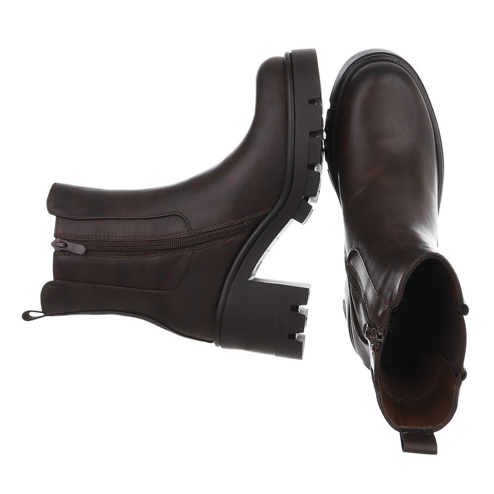 Ital-Design Trendige Chelsea-Boots mit Blockabsatz für Damen Plateaustiefel günstig online kaufen