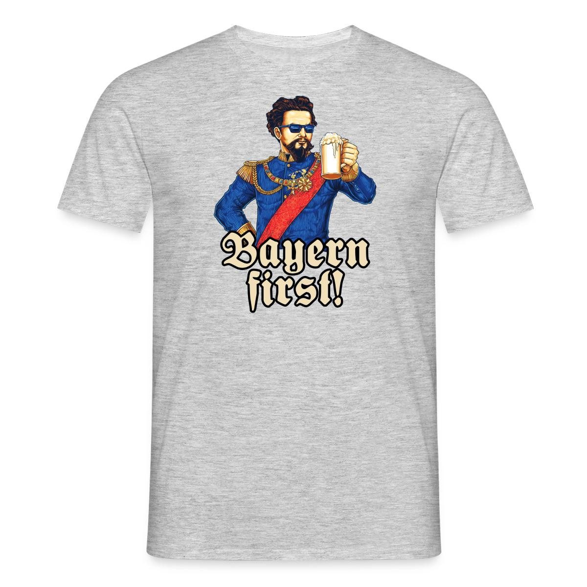 T-Shirt König Ludwig Mit Bier Bayern First Männer T-Shirt