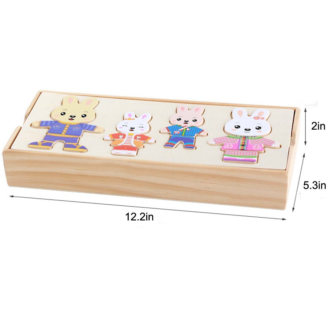 CLTYQ Lernspielzeug Kinder Holzpuzzle, Holz-Puzzle Box, Allgemeinwissen-Rät günstig online kaufen