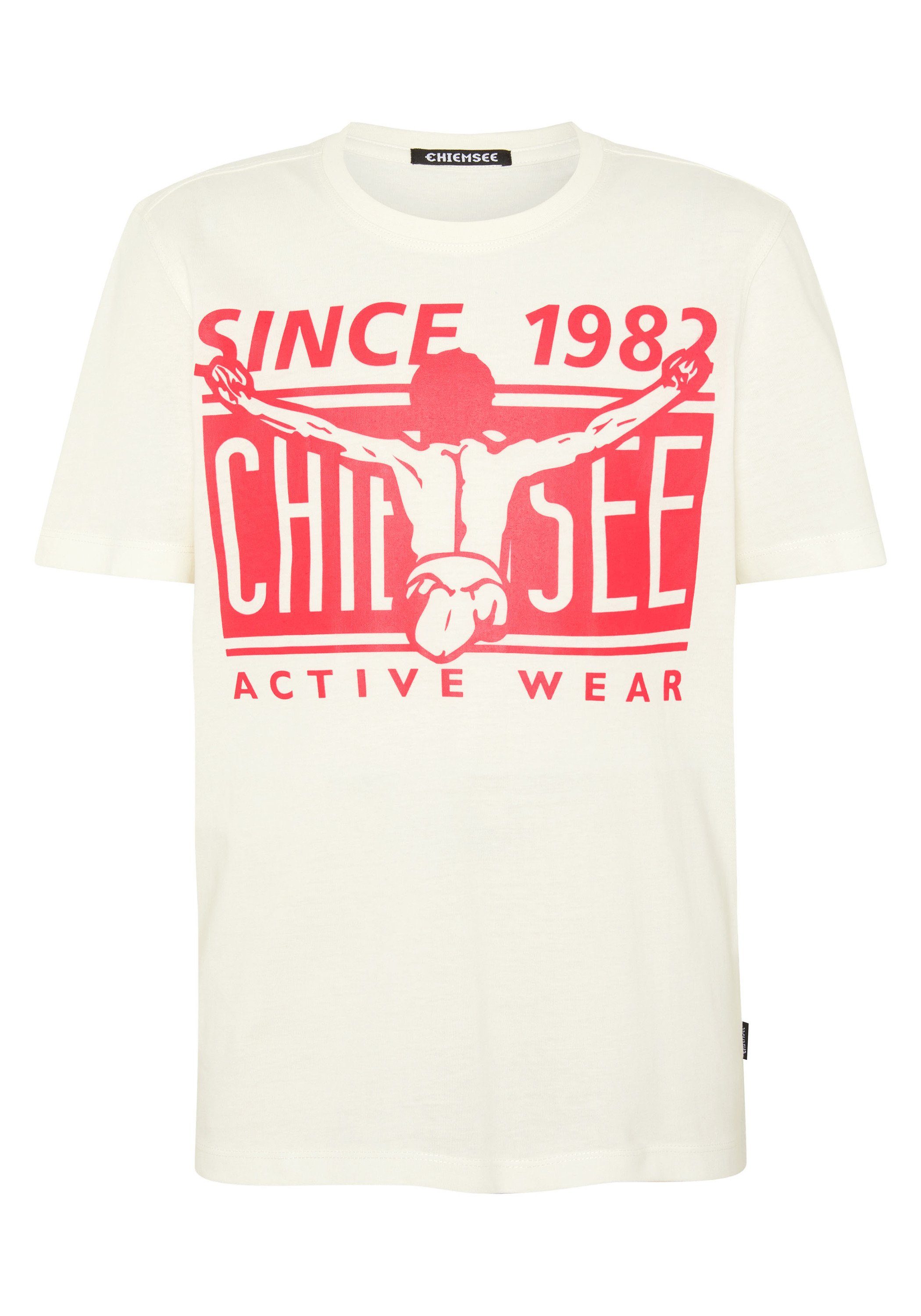 Chiemsee Print-Shirt T-Shirt mit Chiemsee Frontprint 1 11-4202 Star White