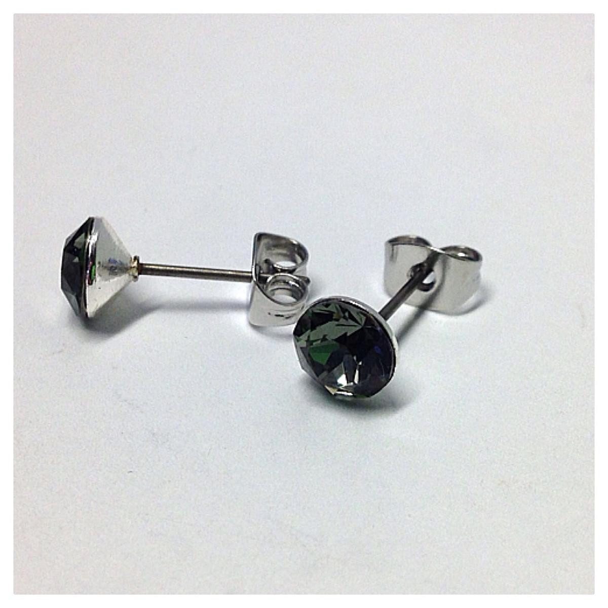 Edelschmiede925 Ohrstecker-Set Edelschmiede925 Ohrstecker Modeschmuck (Stift = Titan) m Swarovski