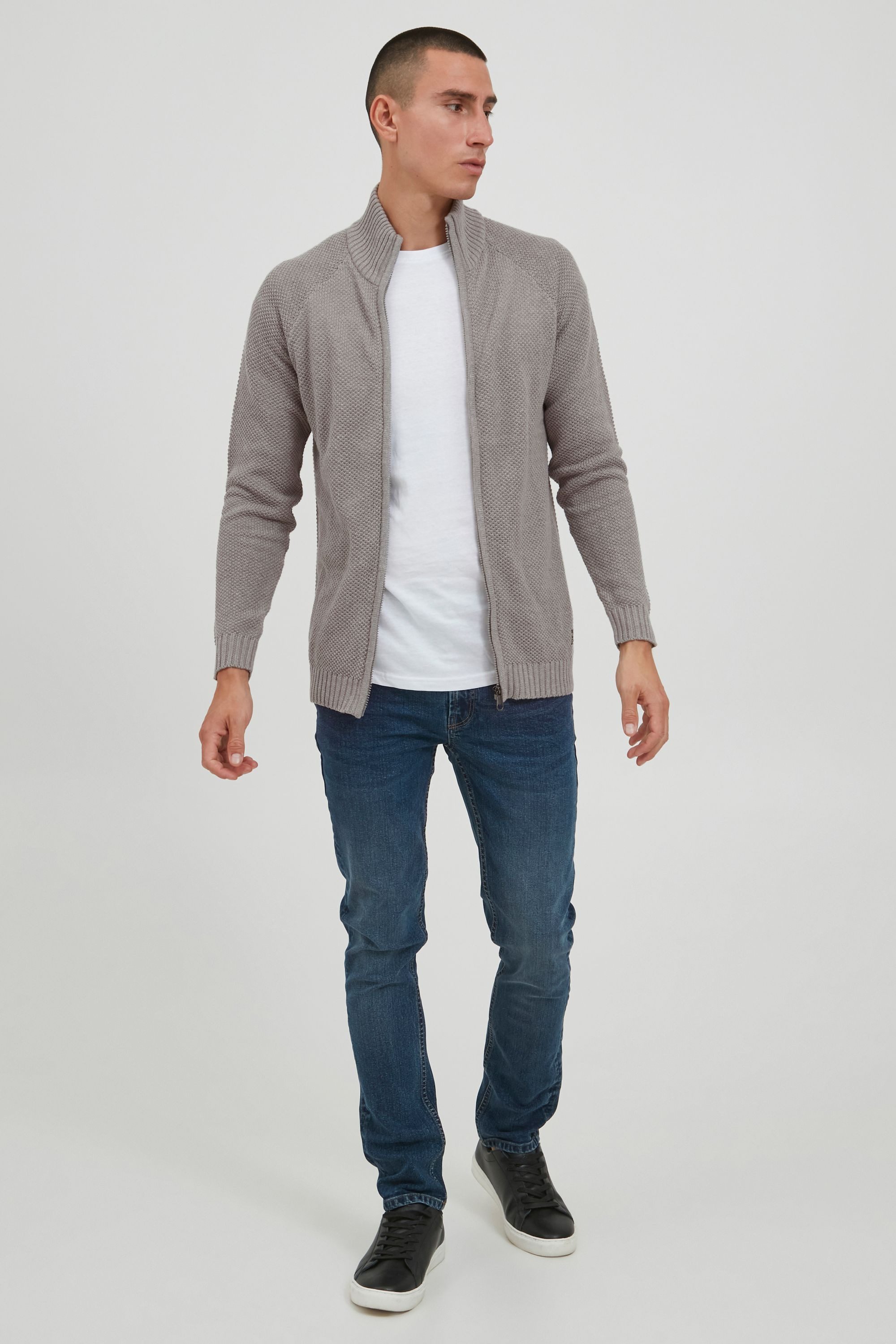 11 Project Strickjacke PRSteffan ZipperJacke mit Stehkragen günstig online kaufen