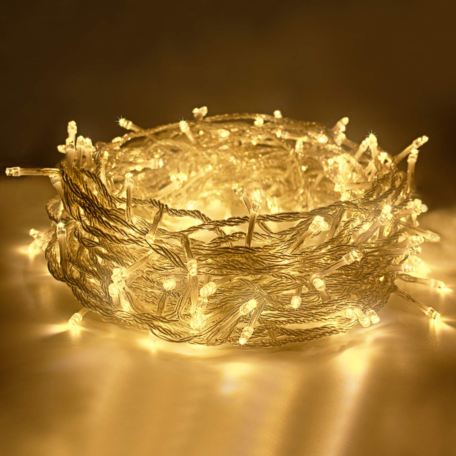 Bundviel LED-Lichtervorhang Eiszapfenform LED-Lichterkette 20-40m,LED-Weihnachtsbeleuchtung Außen