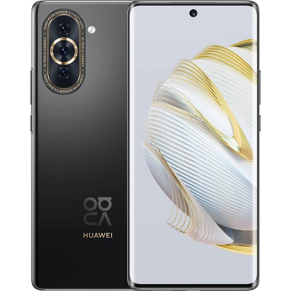 Huawei 128 GB GB - black Speicherplatz), - Fingerabdrucksensor (6,7 Zoll, GB 8 Smartphone 10 Nova 4k-Videoaufnahme Smartphone 128 starry - /