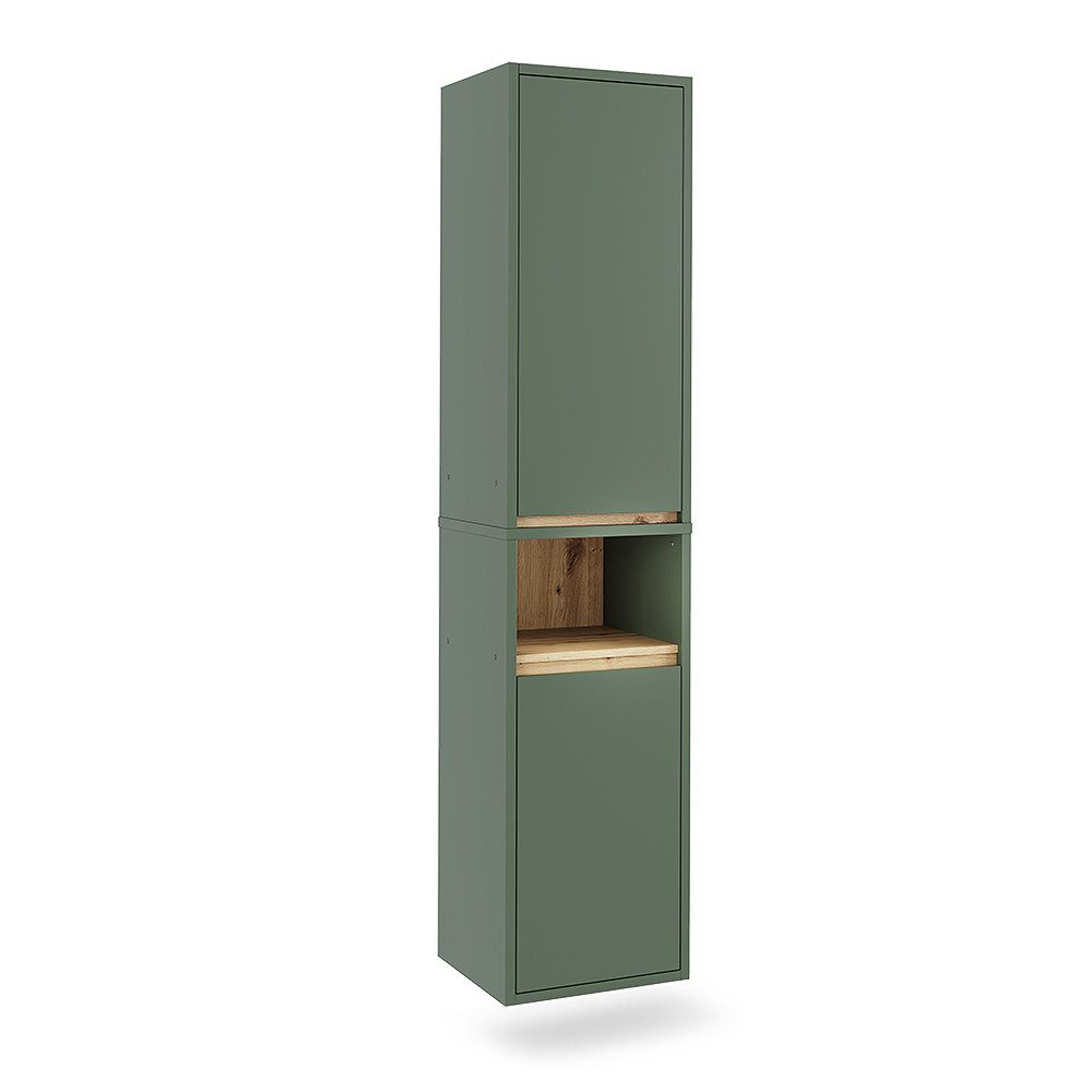 Vicco Hochschrank Viola, Grün/Artisan, 38 x 170 cm mit 2 Türen günstig online kaufen