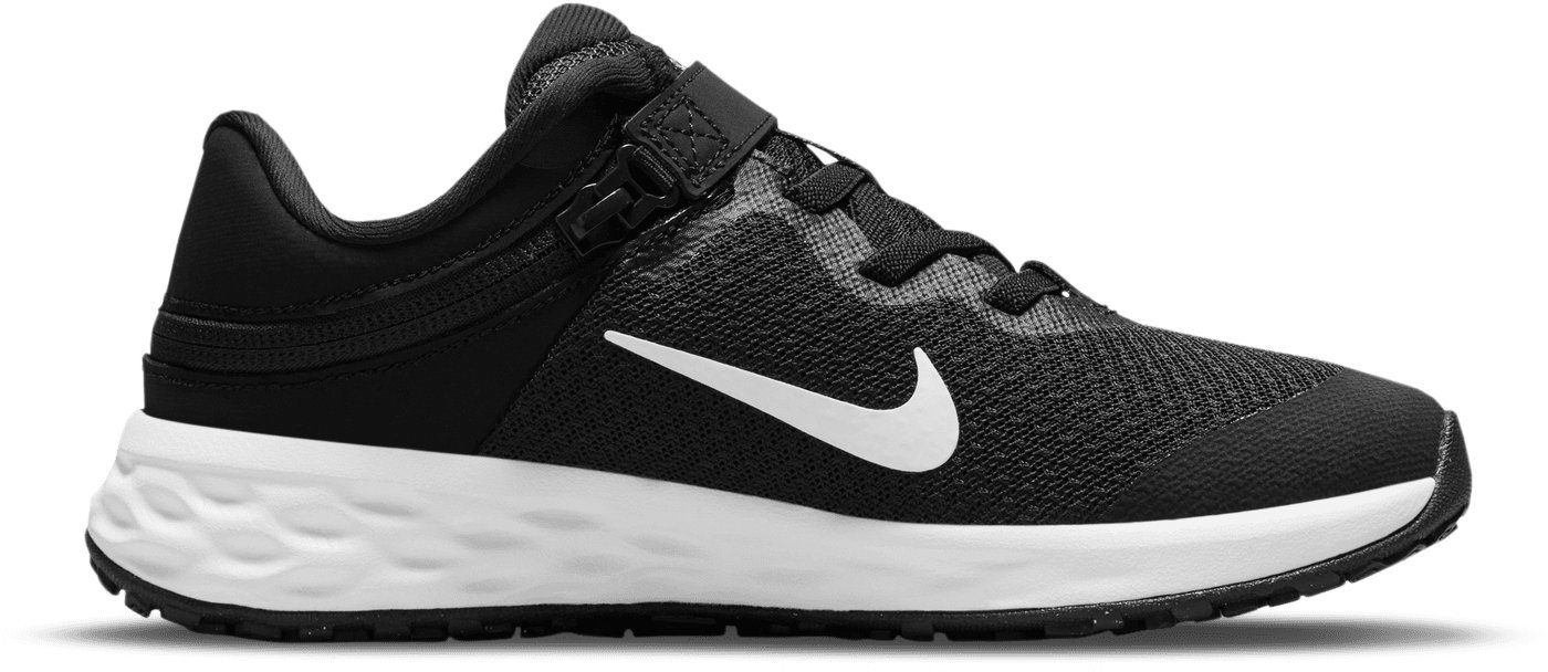 Nike REVOLUTION Laufschuh BLACK-WHITE-DK-SMOKE-GREY FLYEASE 6 (PS)