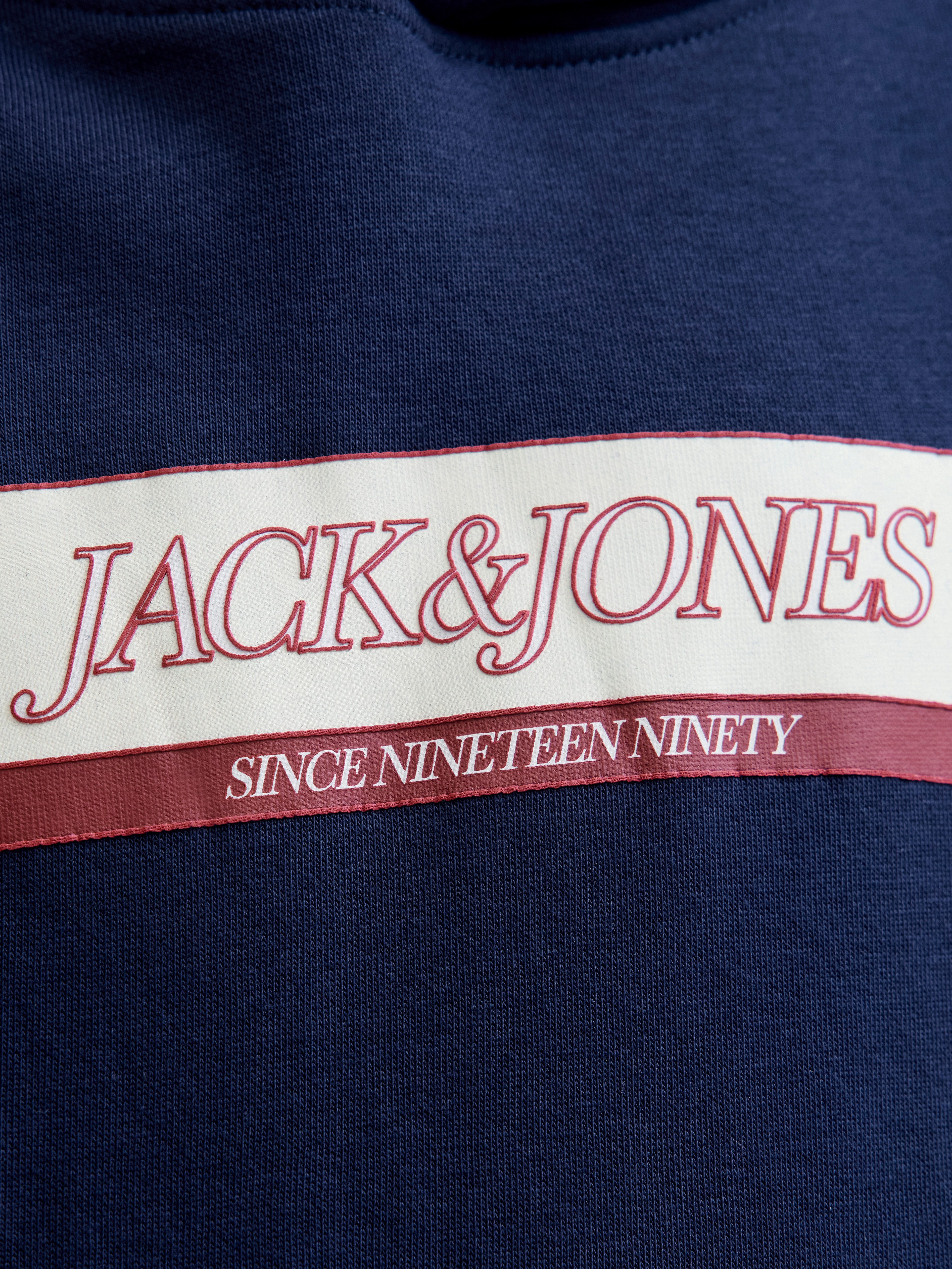 Jack & Jones Junior Kapuzensweatshirt JORINWOOD BLOCK BRANDING SWEAT NOOS JNR
