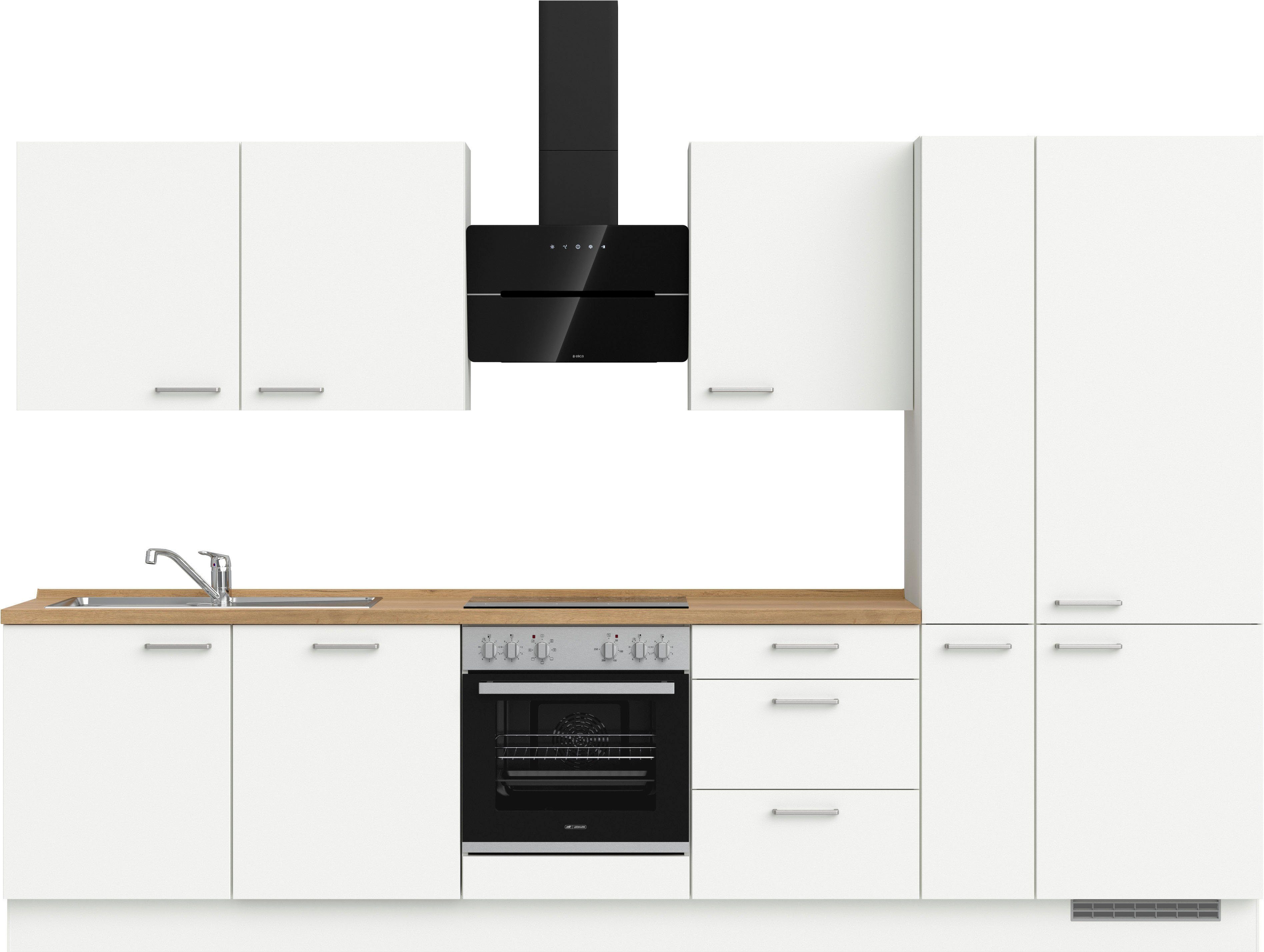 nobilia® Кухніzeile "Touch II", vormontiert, Ausrichtung wählbar, Breite 330 cm, wahlw. mit E-Geräten