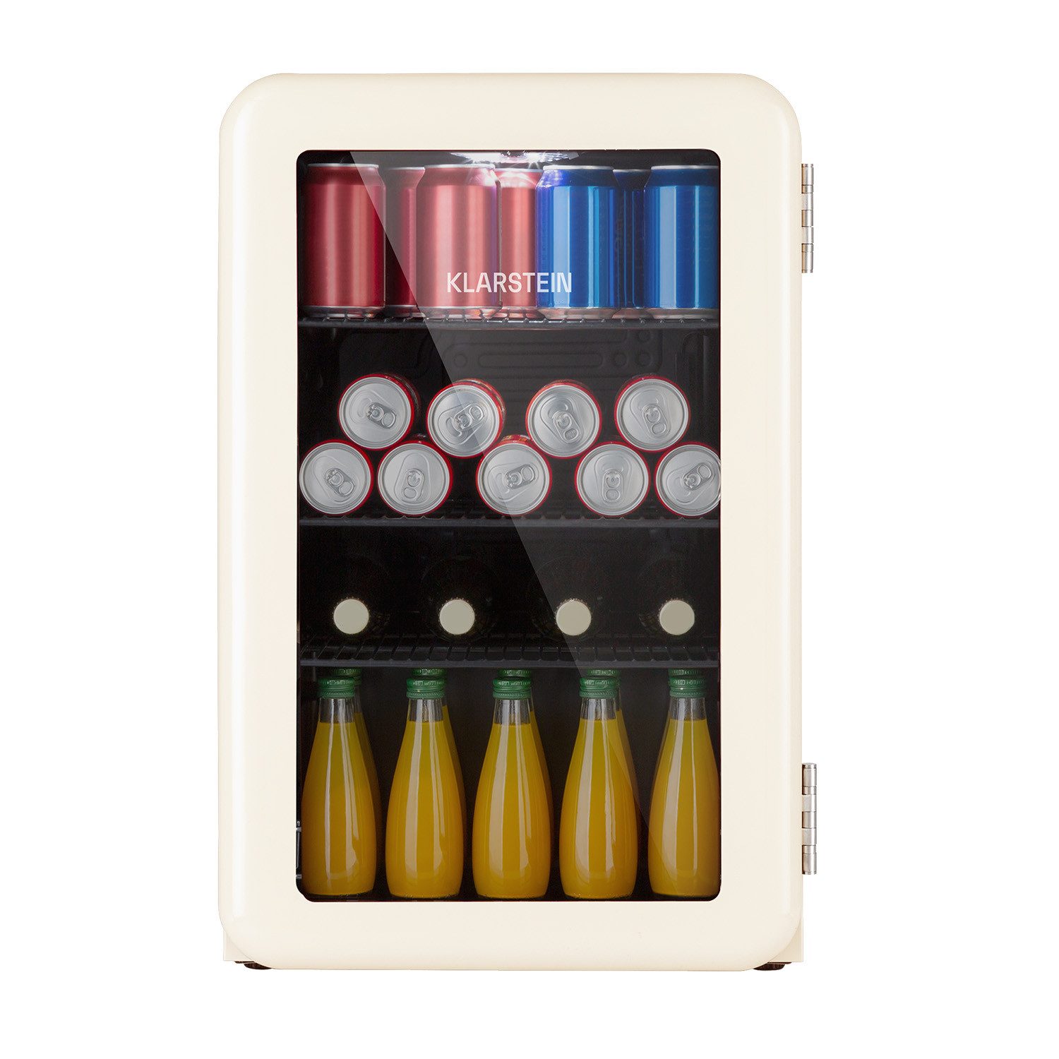 Klarstein Getränkekühlschrank HEA13-PopLife-65L 10040736, 69 cm hoch, 44 cm breit, Bierkühlschrank Getränkekühlschrank Flaschenkühlschrank mit Glastür