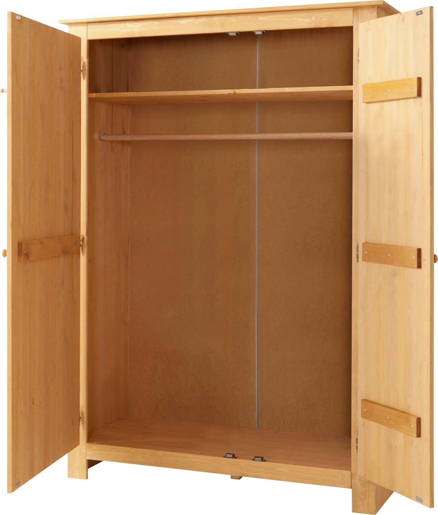 OTTO home Garderobenschrank Bertram aus schönem massivem Kiefernholz, mit einer Spiegeltür, Höhe 170 cm