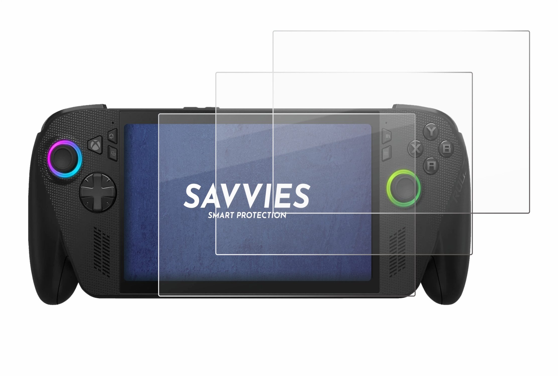 Savvies Displayschutzglas Schutzglas Panzer für ASUS ROG Xbox Ally X, 3 Stück, Schutzfolie Display Schutz Glas Folie klar
