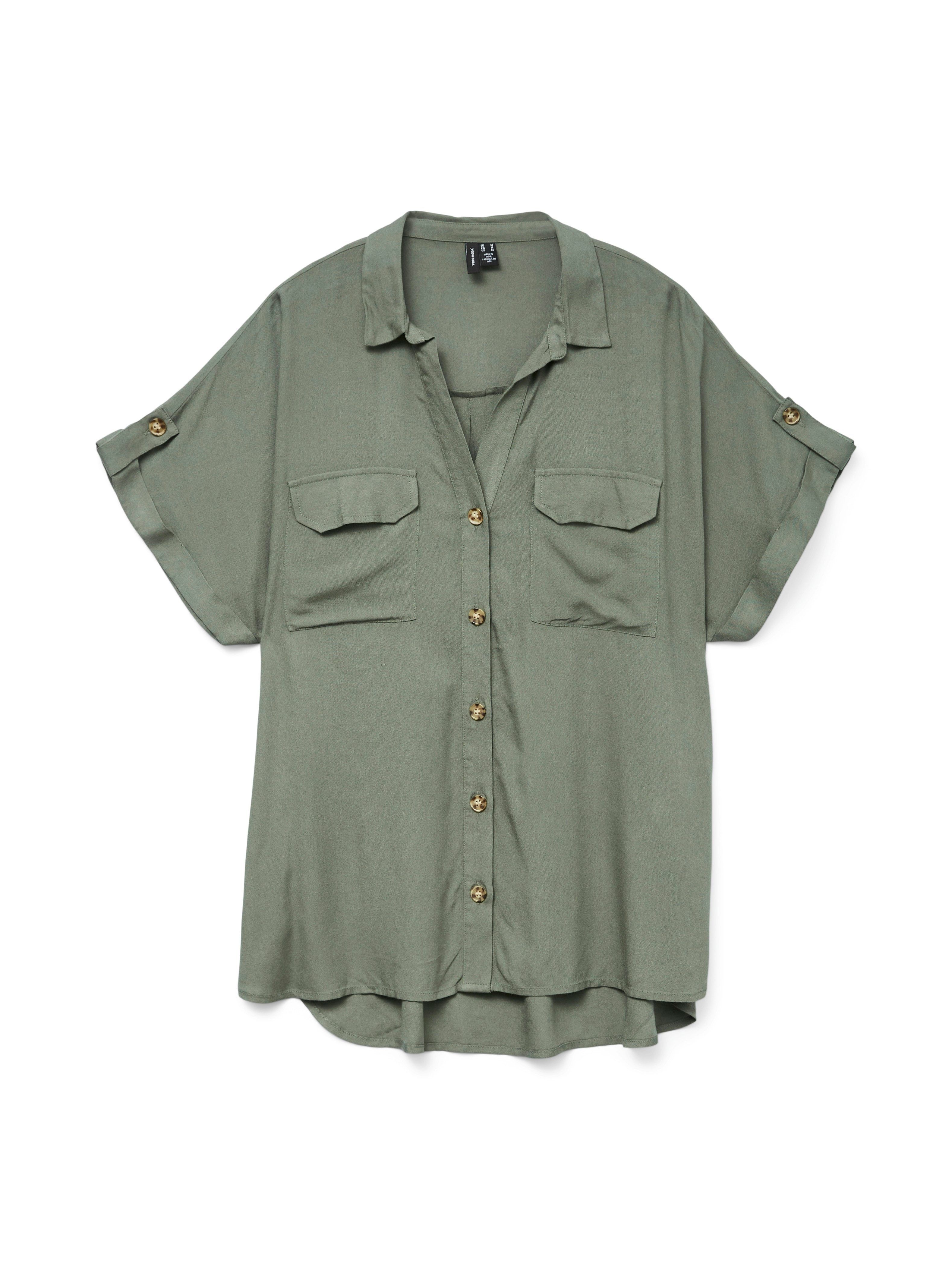 Kurzarmbluse VMBUMPY S/S SHIRT WVN GA NOOS