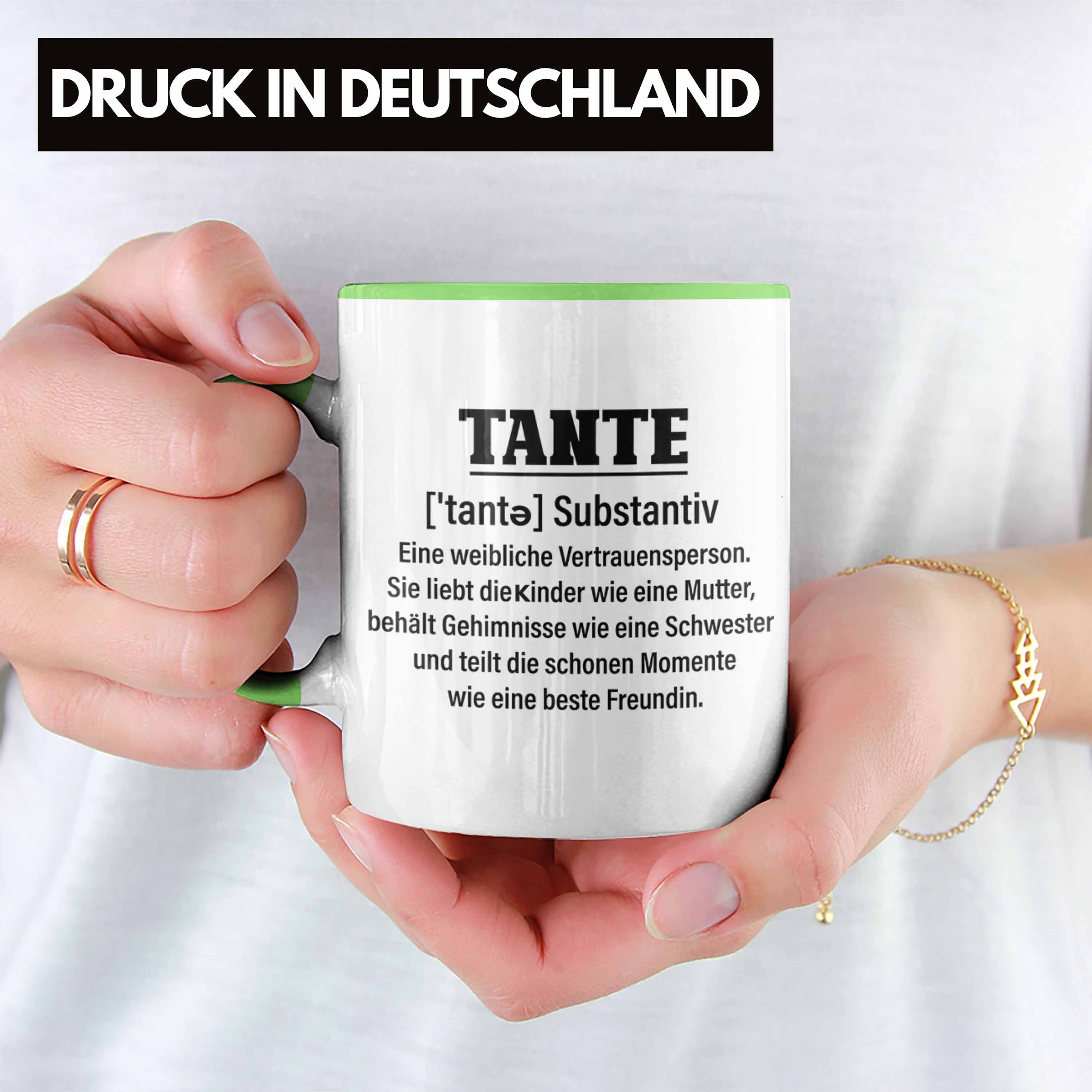 Tante Geburtstag Geschenk Trendation Lustig Definition Weihnachten Beste Trendation Grün - Geschenkidee Tasse