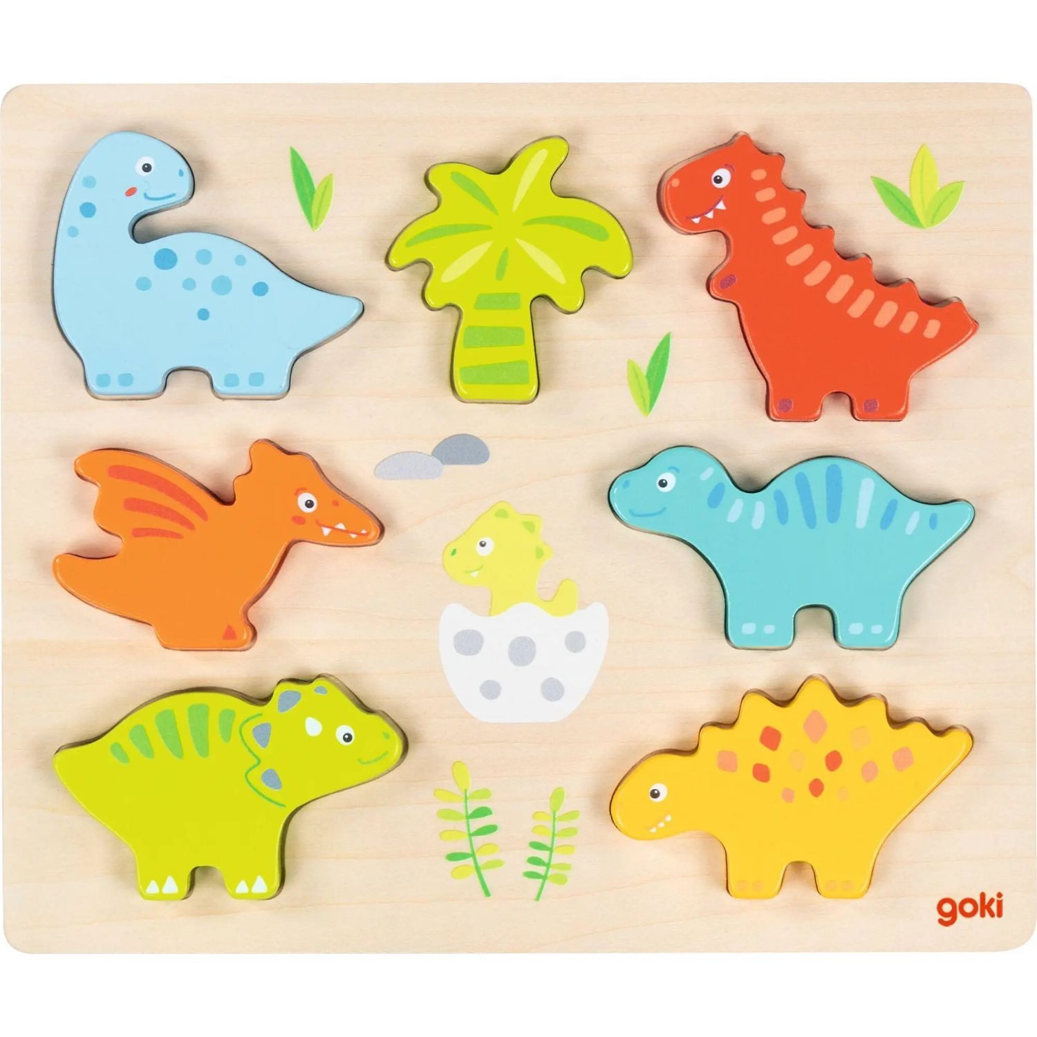 Gollnest & Kiesel Puzzle Einlegepuzzle Dinosaurier, Puzzleteile
