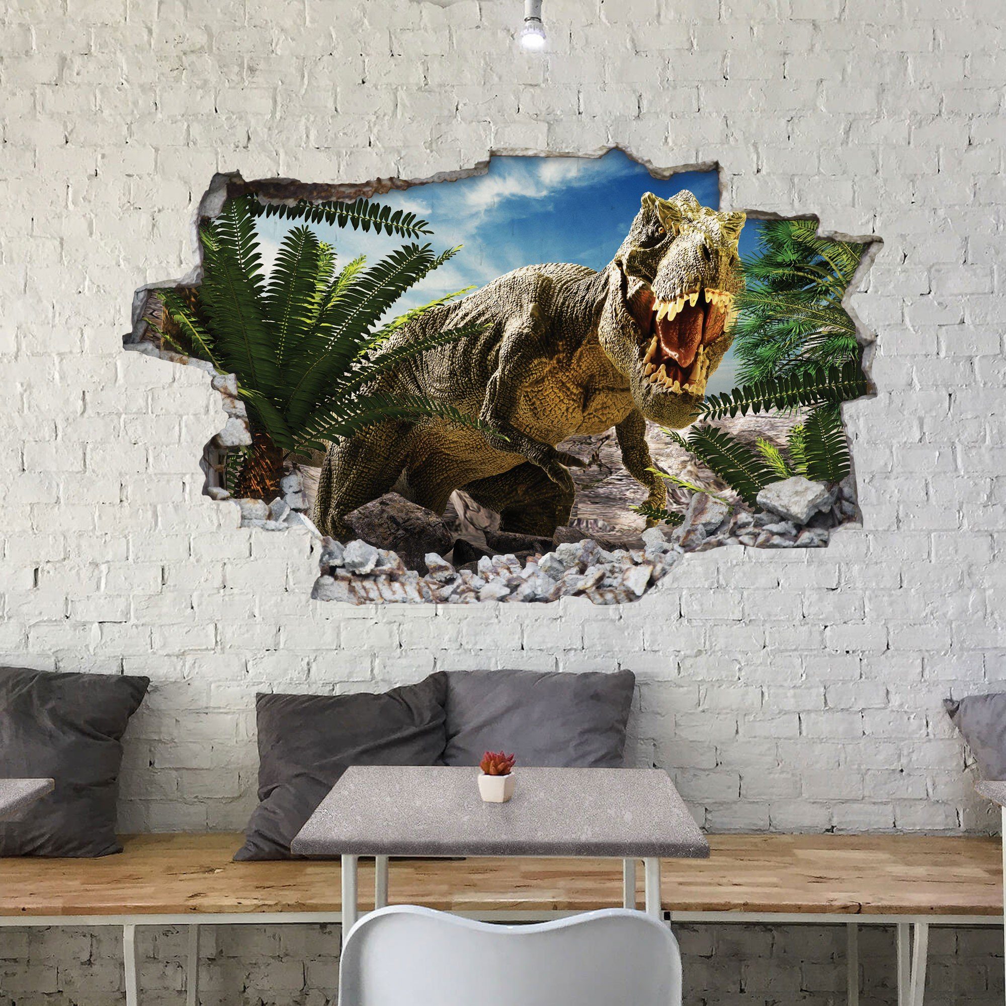 GRAVURZEILE Wandtattoo im Dinosaurier & T-Rex Design - Kinderzimmer -