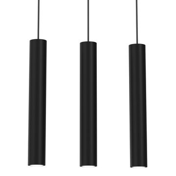 Kiom Pendelleuchte Hängeleuchte Gilon P3 schwarz 3x GU10 60 cm, für wechselbare Leuchtmittel, Leuchtmittel nicht inklusive, Leuchtmittel abhängig