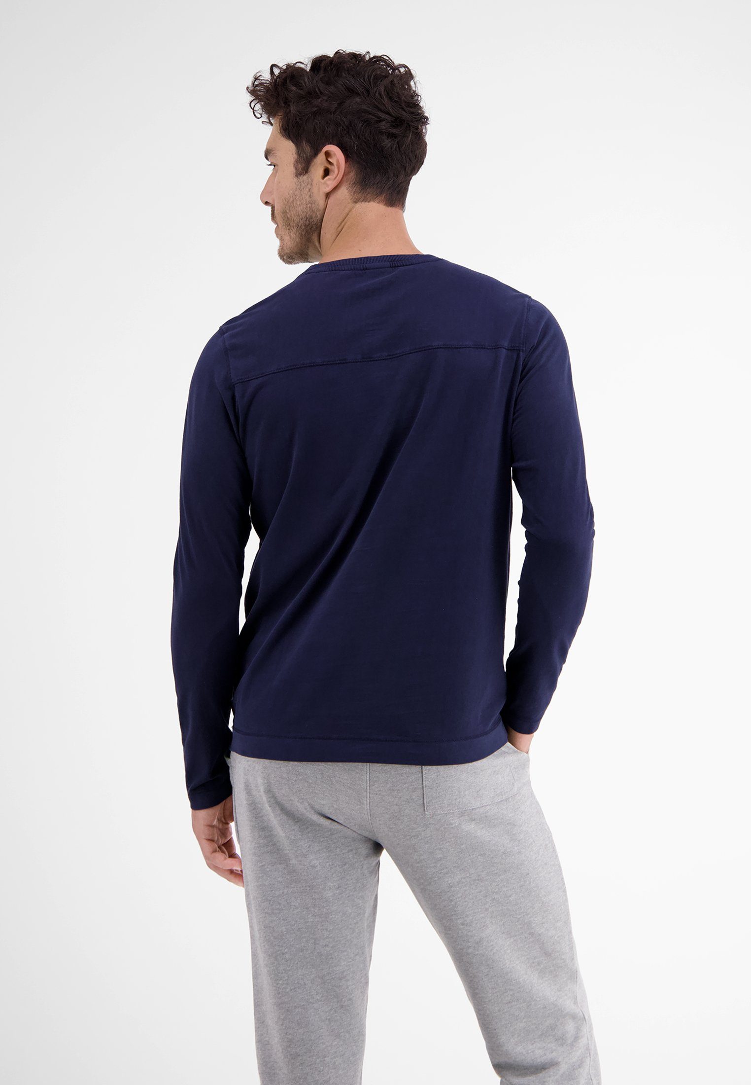 LERROS Longsleeve unifarben LERROS NAVY Longsleeve