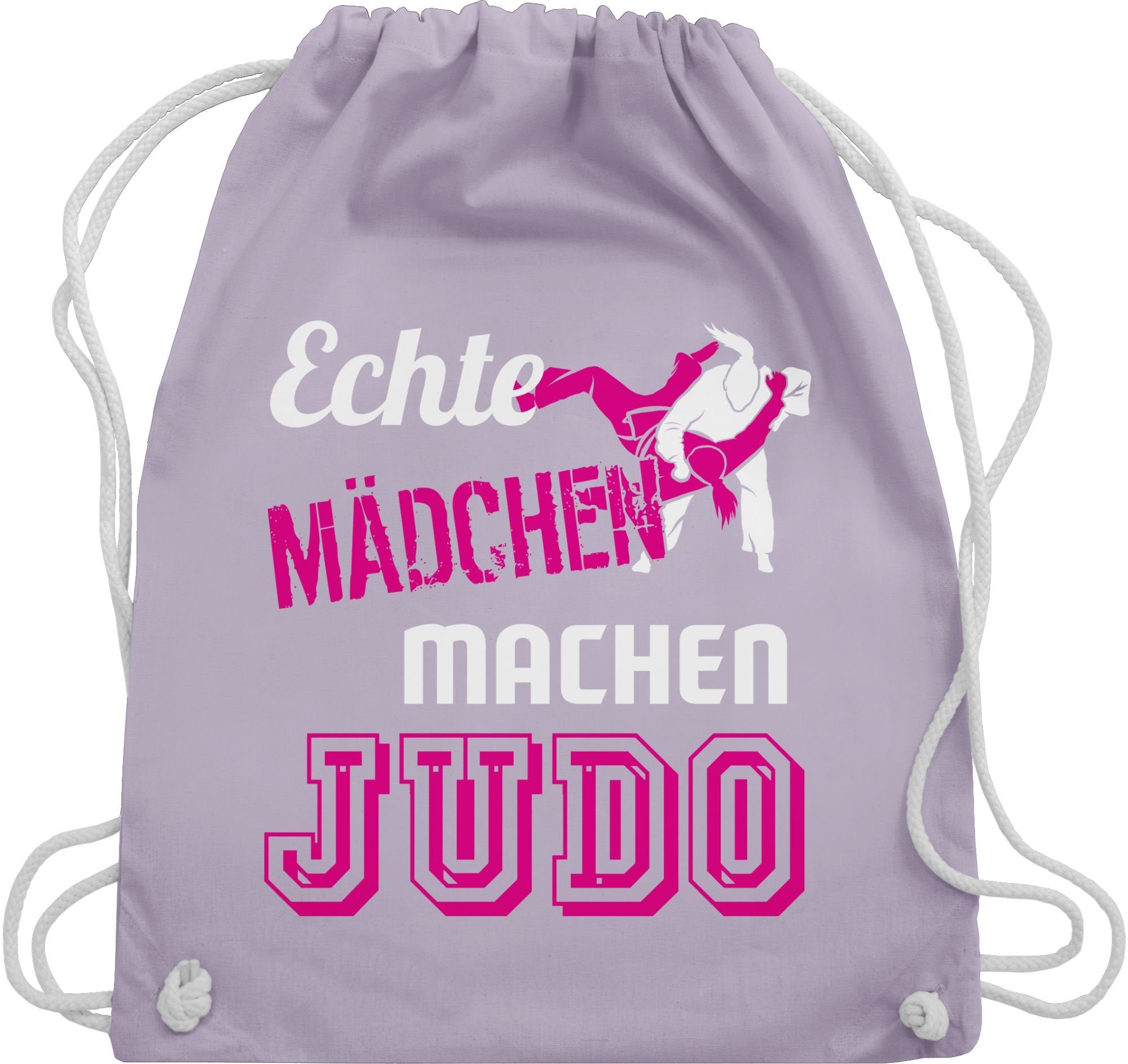 Shirtracer Turnbeutel Echte Mädchen machen Judo, Kampfsport