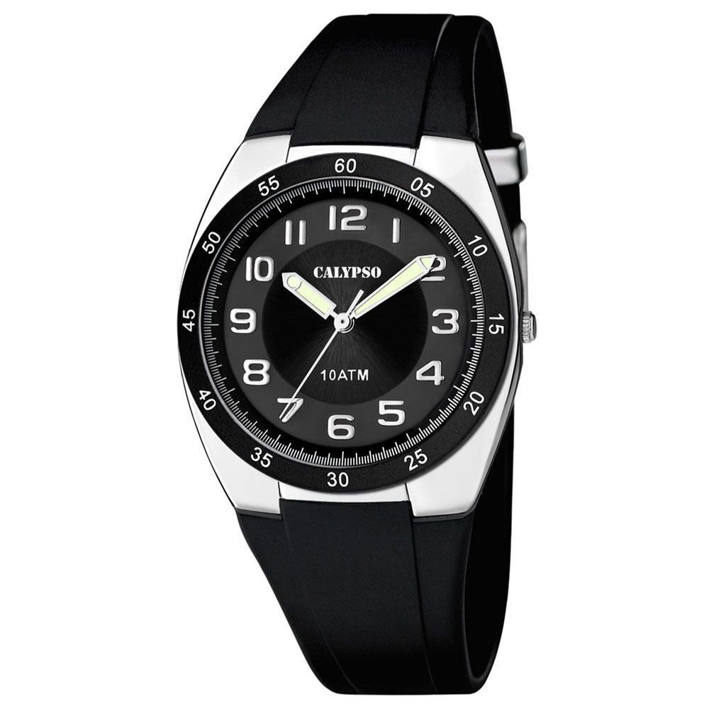 Calypso Quarzuhr Herrenuhr K5753-6 Schwarz Kunststoffband günstig online kaufen
