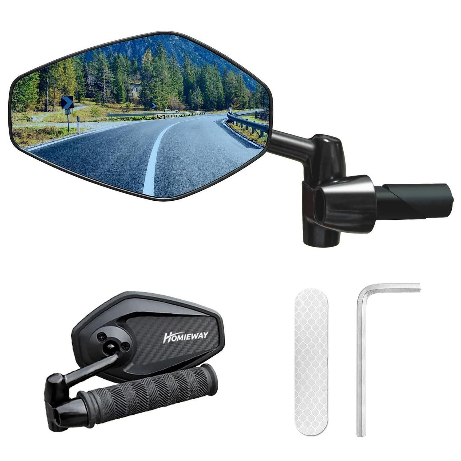 LuxusKollektion Fahrradspiegel Fahrradspiegel klappbar blaues blendfreies Glas Lenker 16-21 mm (1-St)
