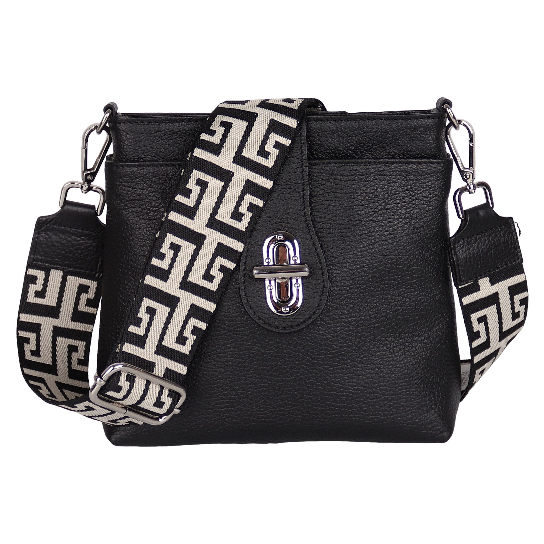 MIRROSI Umhängetasche Damen Crossbody Bag, Echtleder Made In Italy, (22x22x8cm) aus Wildleder