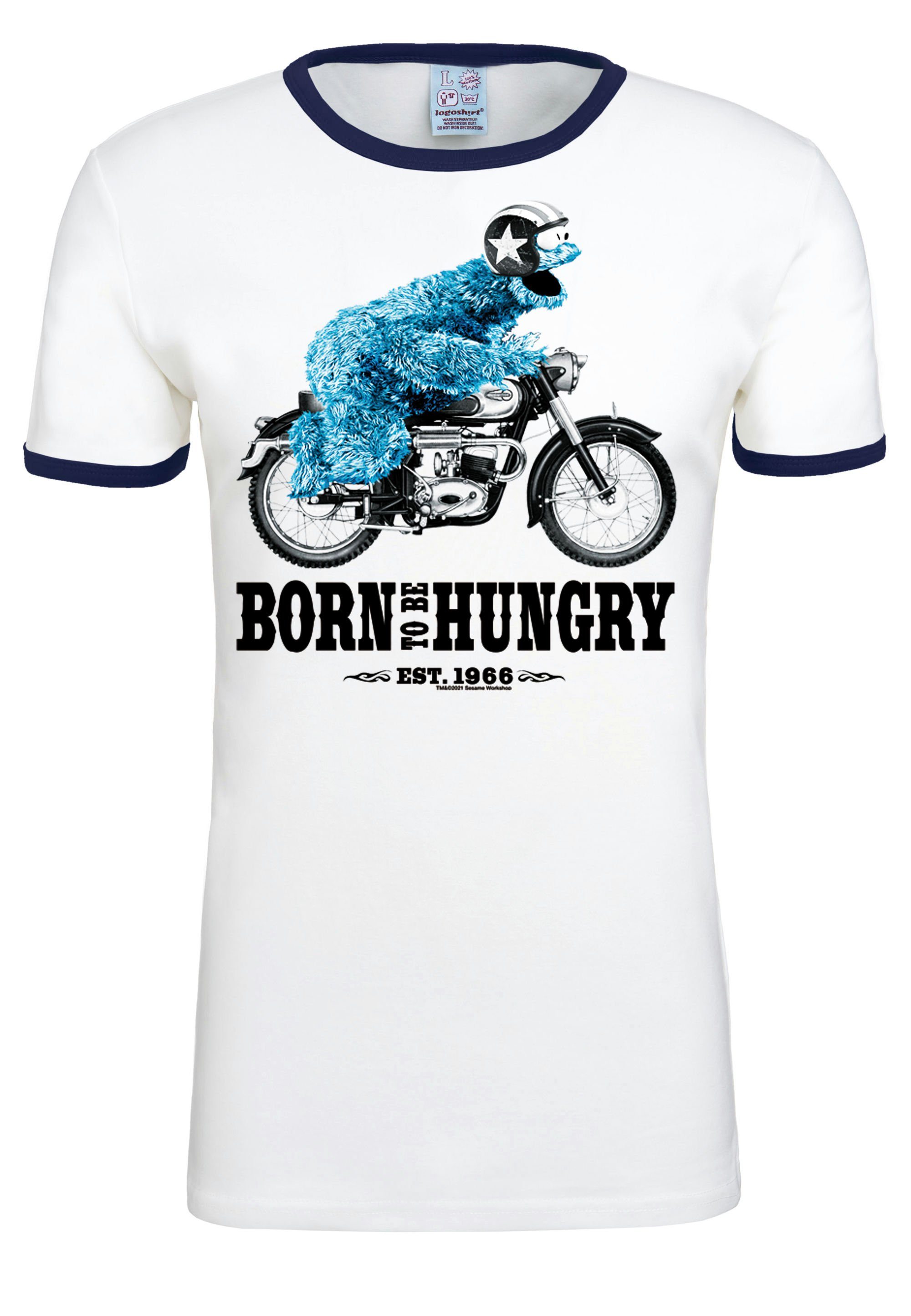 LOGOSHIRT T-Shirt Sesamstraße – Krümelmonster Motorrad mit lizenziertem Print – Bild 3 von 4