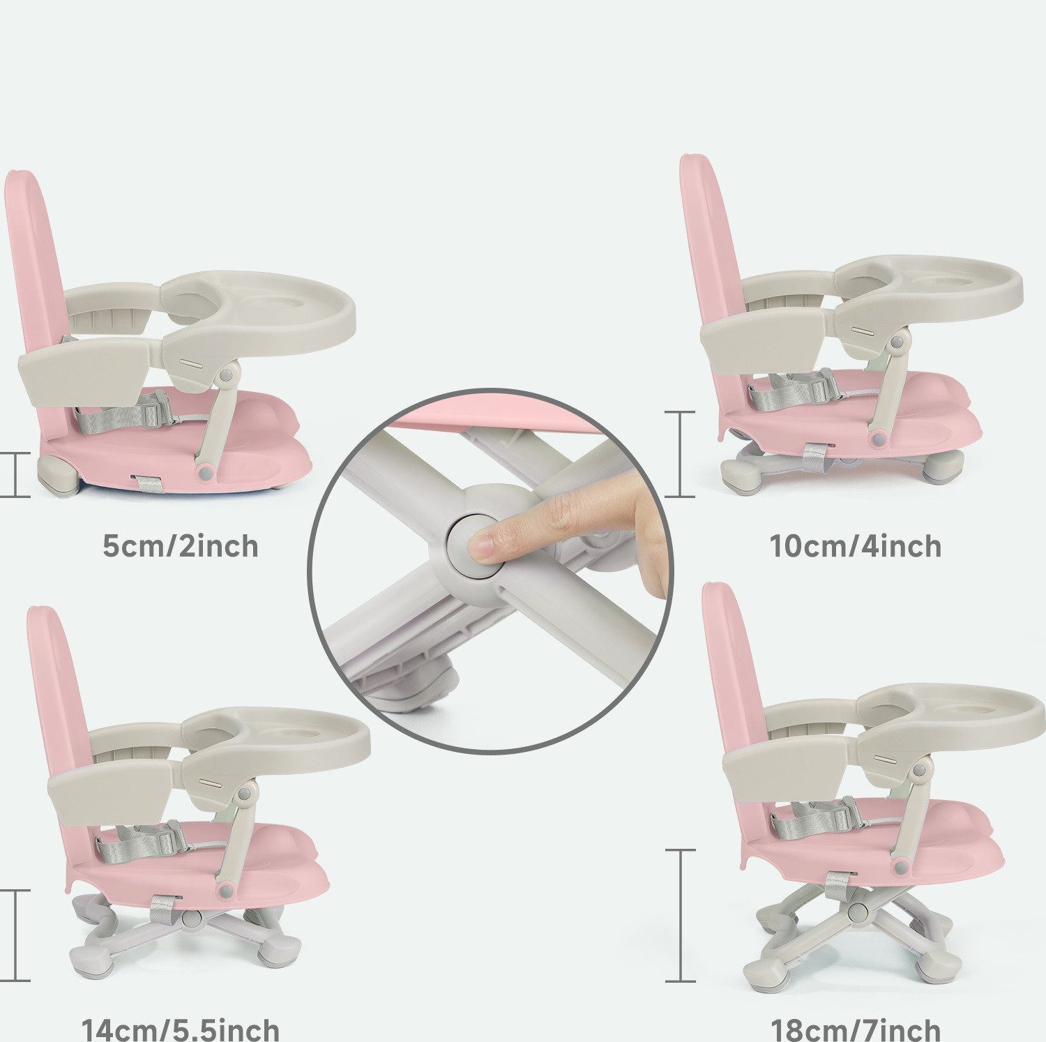 Ezebaby Reisehochstuhl Sitzerhöhung Tragbar Booster kinderstiz für Kinder – Bild 3 von 5