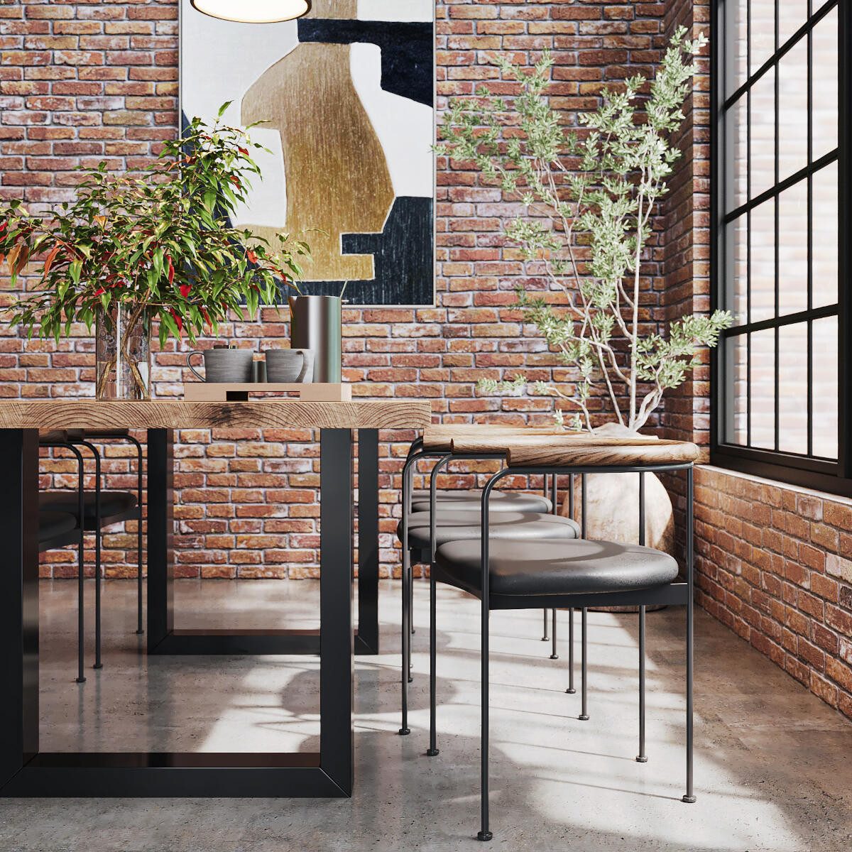 Rellgo Esstisch Steffi, wasserabweisender Küchentisch, stilvoller Eichentisch, robuster Holztisch, 160 x 90 cm